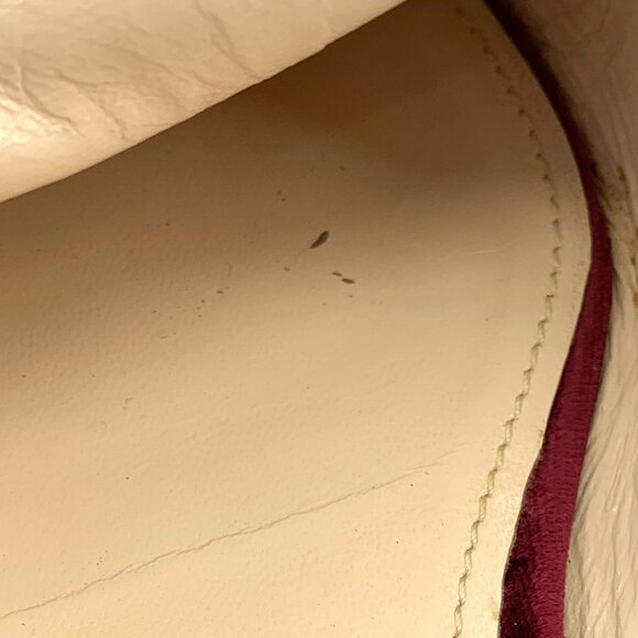 Prada Womens Burgundy Velvet Bow Pointed Toe Slip-On Flats 38.5 - Picture 8 of 9